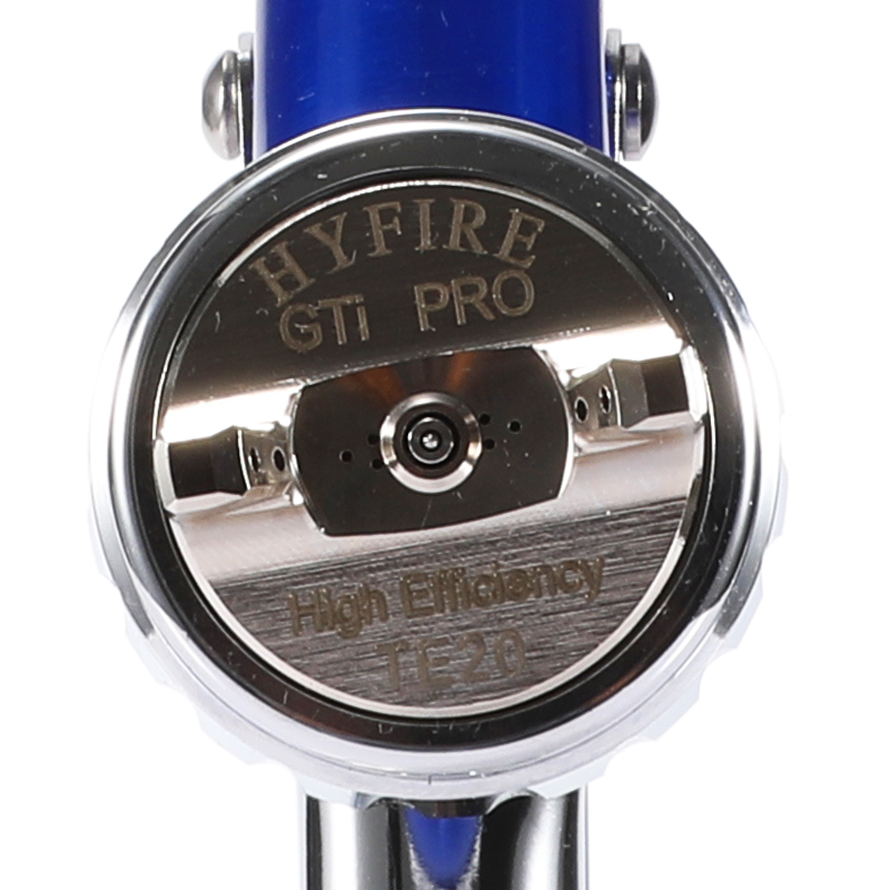 Original HYFIRE Gti Pro Lite 1.3mm Fluid Tip TE20 Spray Paint Gun 600ml cup Blue made in UK
