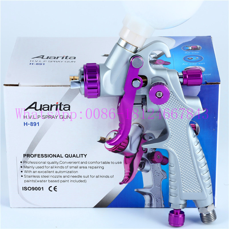 Auarita H-891 HVLP mini spray gun 0.8mm with 250ml cup air spray gun paint spray