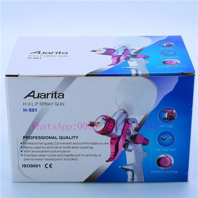 Auarita H-891 HVLP mini spray gun 0.8mm with 250ml cup air spray gun paint spray