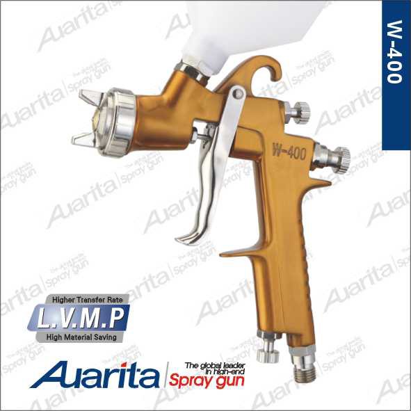 Auarita W-400 Gravity feed type Low volume and Medium Pressure Paint Spray Gun 600ml cup 1.5mm Auarita W-40