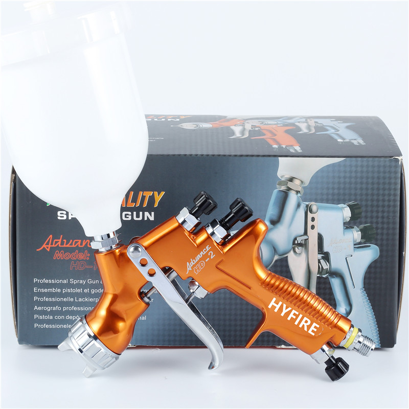 HD-2 Spray Gun HVLP Gravity Feed Auto Paint For Car,Furniture 1.3 tip 600ml 