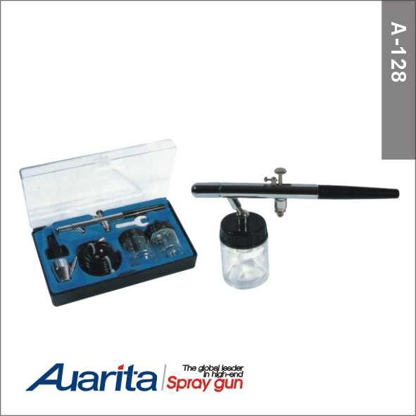 Specifications:  Body length :150mm  Feed type: Gravity  Nozzle: Dia.0.35mm  Metal cup: 5CC  PVC air hose :5ft  Control : Push-Button  Glass jars:2*22CC  Working pressure: 15-50PSI  Double-action trigger air-pain control  Plastic box: 30pcs/42x37x26cm
